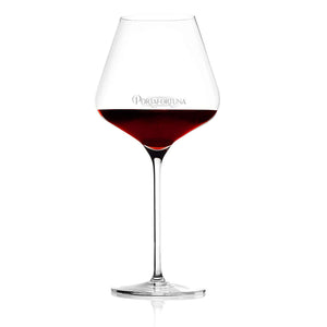 Wine tasting glass for Portafortuna's xo brandy and port mix. 